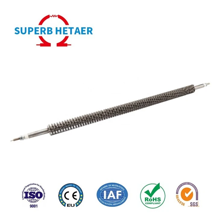 Electric U W I Straight Shape Spiral Square Fins Strip Resistance Heaters